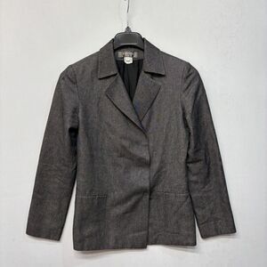 Vintage Lanvin Paris Women Blazer Jacket Size 40 Gray C014 -17